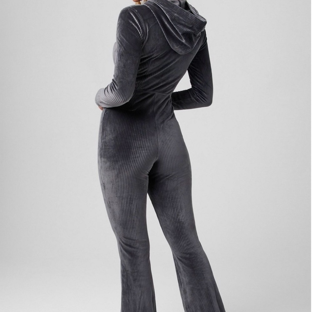 Fabletics Charcoal Ribbed Jumpsuit - Picture 2 of 4